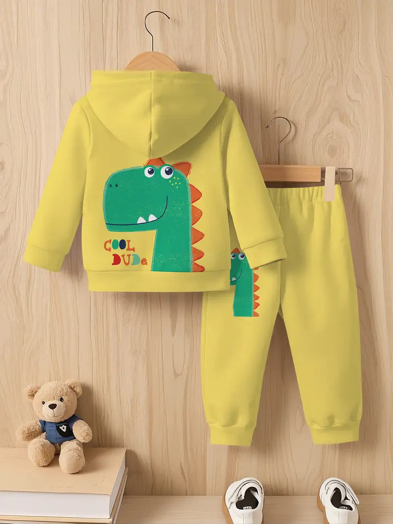 Baby Boys & Girls Hoodie Set Dinosaur-themed
