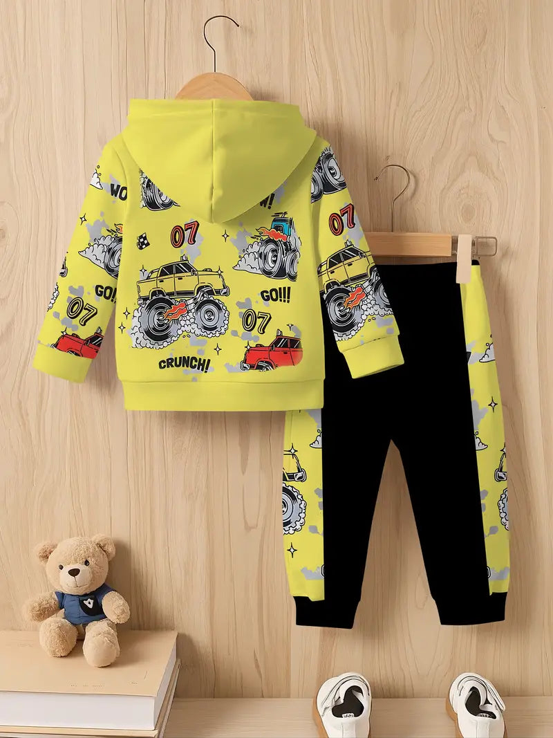 Baby Boys & Girls Hoodie Set Monster Truck