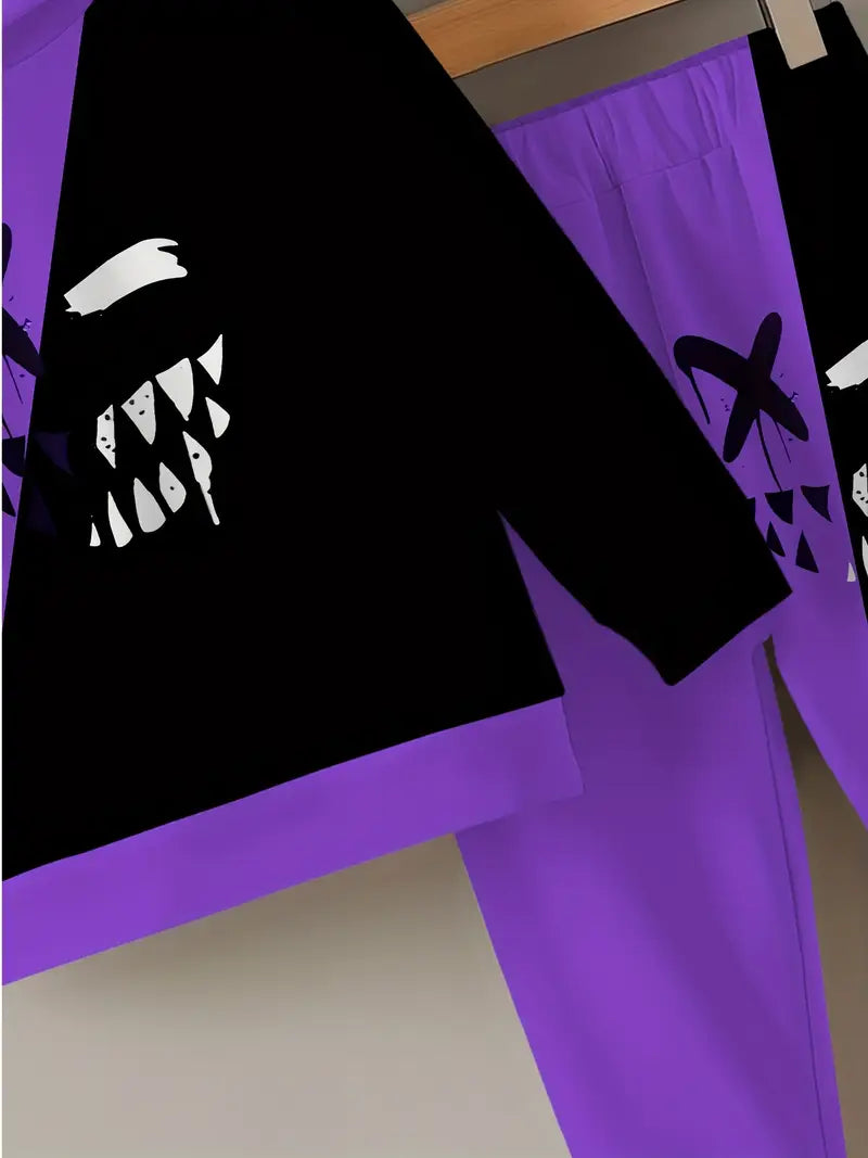 Baby Boys & Girls Hoodie Set Evil Smiling Face