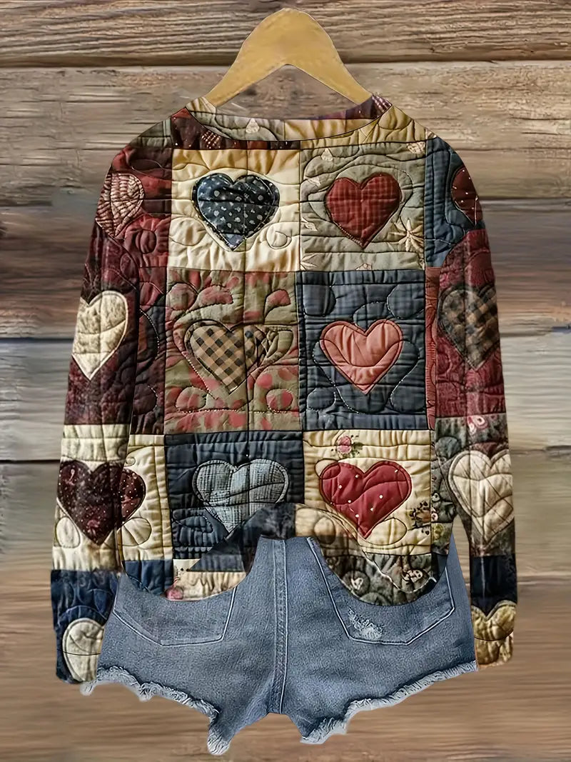 Casual Crew Neck Long Sleeve Sweater, Women's Clothing Love Sweatshirt