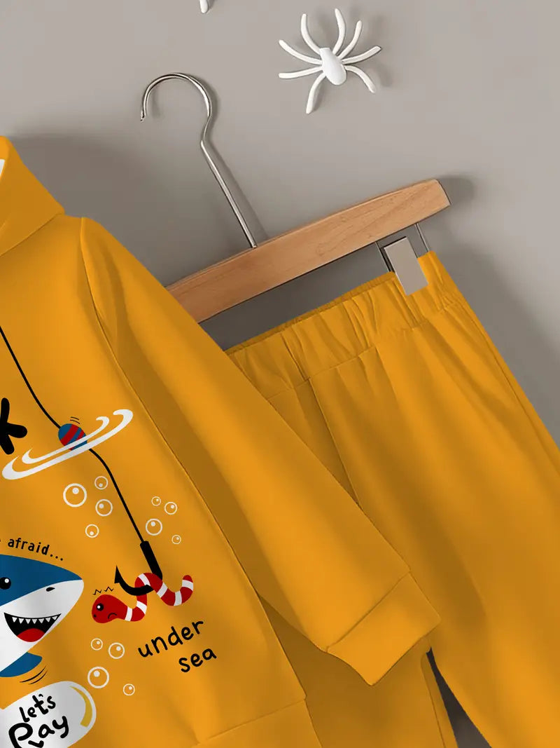 Baby Boys & Girls Hoodie Set shark rescuing
