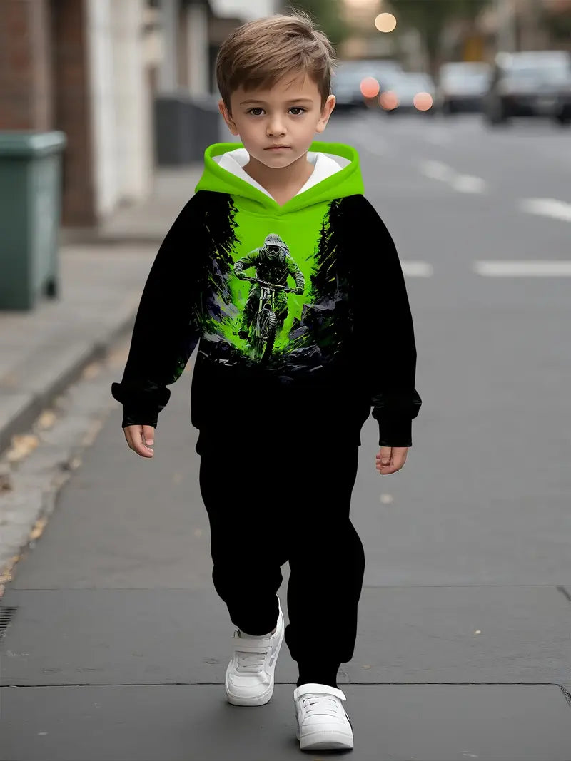 Baby Boys & Girls Hoodie Set motorcycle