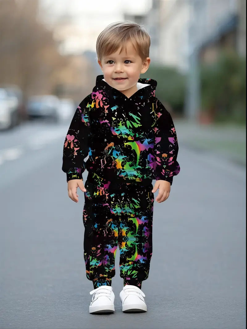 Baby Boys & Girls Hoodie Set colorful patterns